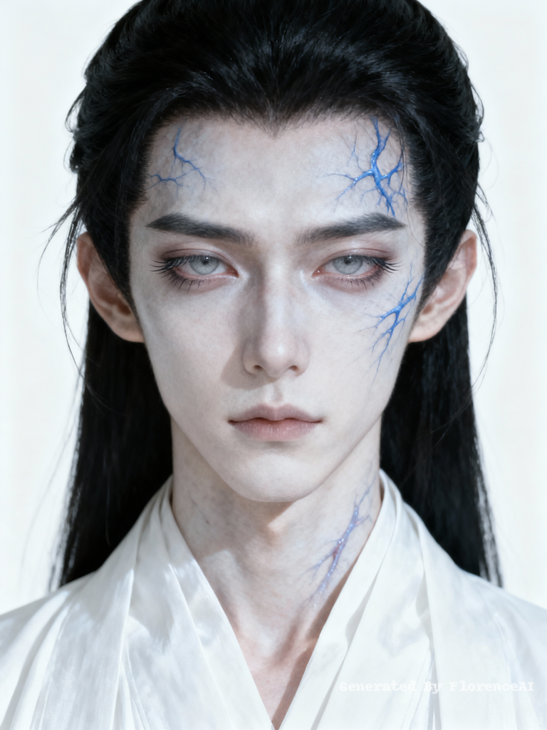 Realistic character design sheet, front-facing hea