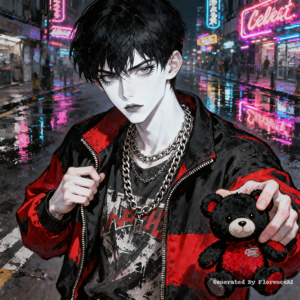 Anime thick painting style, semi-thick painting re
