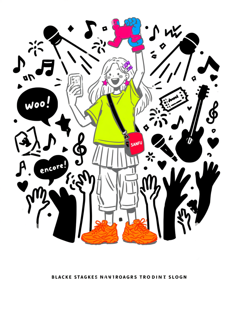Black ink hand-drawn doodle on white background. G