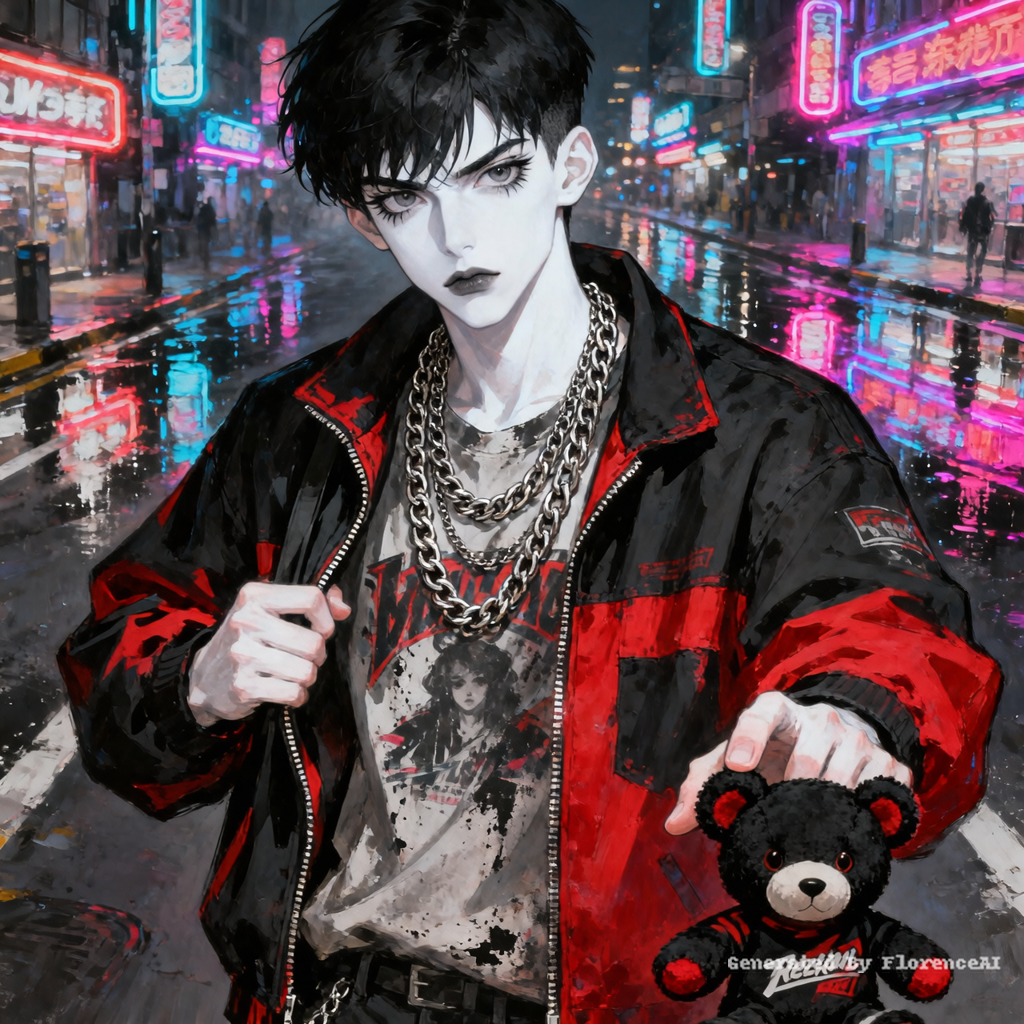 Anime thick painting style, semi-thick painting re