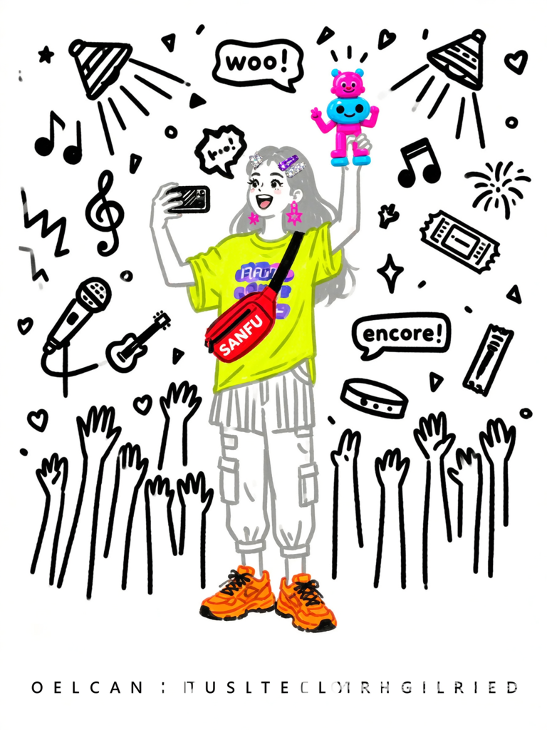 Black ink hand-drawn doodle on white background. G