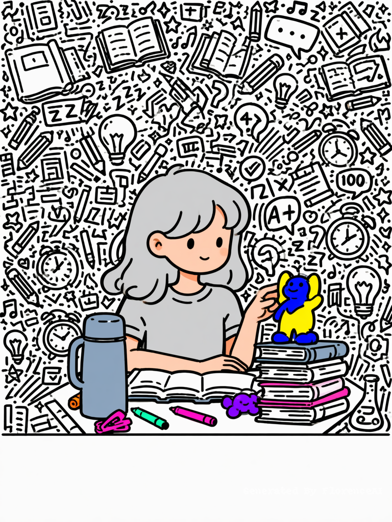 Black ink hand-drawn doodle on white background, e