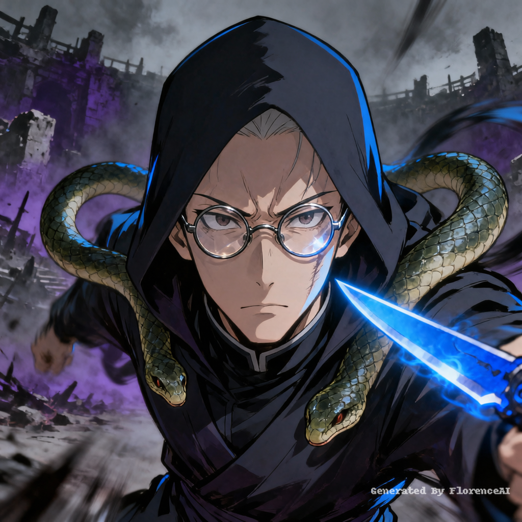 POV first-person shot, enemy perspective. Kabuto Y